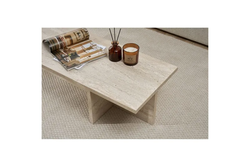 Zephral Soffbord 120 cm - Beige - Möbler - Vardagsrum - Soffbord & vardagsrumsbord - Soffbord