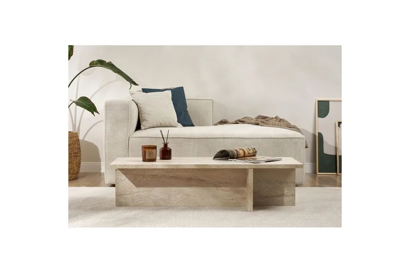 Zephral Soffbord 120 cm - Beige - Möbler - Vardagsrum - Soffbord & vardagsrumsbord - Soffbord