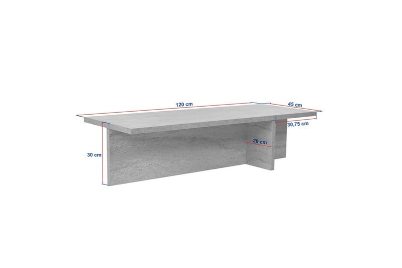 Zephral Soffbord 120 cm - Beige - Möbler - Vardagsrum - Soffbord & vardagsrumsbord - Soffbord