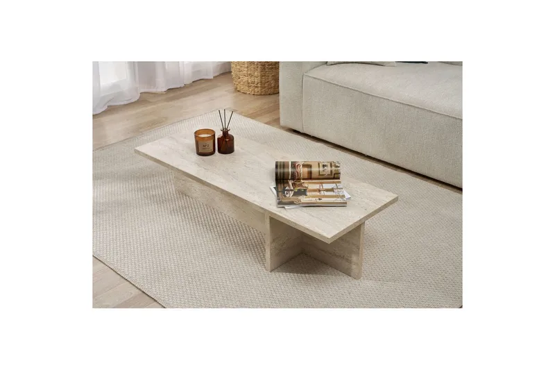 Zephral Soffbord 120 cm - Beige - Möbler - Vardagsrum - Soffbord & vardagsrumsbord - Soffbord