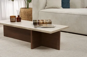 Zephral Soffbord 120x30x45 cm - Travertin, Milano Walnut - Möbler - Vardagsrum - Soffbord & vardagsrumsbord - Soffbord
