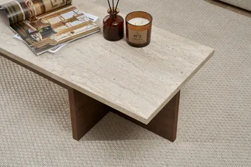 Zephral Soffbord 120x30x45 cm - Travertin, Milano Walnut - Möbler - Vardagsrum - Soffbord & vardagsrumsbord - Soffbord