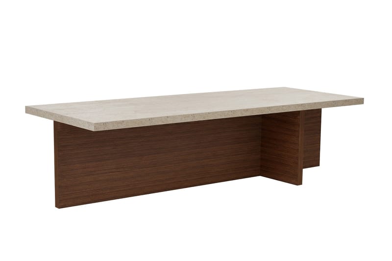 Zephral Soffbord 120x30x45 cm - Travertin, Milano Walnut - Möbler - Vardagsrum - Soffbord & vardagsrumsbord - Soffbord