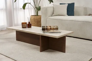 Zephral Soffbord 120x30x45 cm - Travertin, Milano Walnut - Möbler - Vardagsrum - Soffbord & vardagsrumsbord - Soffbord