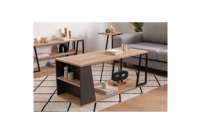 Zeric Soffbord 120 cm - Blå/Svart - Möbler - Vardagsrum - Soffbord & vardagsrumsbord - Soffbord