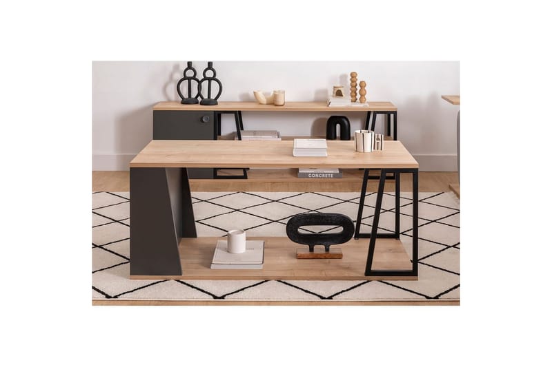 Zeric Soffbord 120 cm - Blå/Svart - Möbler - Vardagsrum - Soffbord & vardagsrumsbord - Soffbord