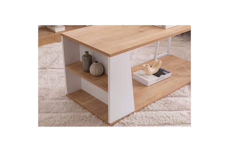 Zeric Soffbord 120 cm - Blå/Vit - Möbler - Vardagsrum - Soffbord & vardagsrumsbord - Soffbord