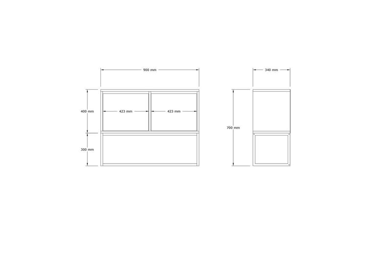Zermat Konsollbord 90 cm - Vit - Möbler - Vardagsrum - Soffbord & vardagsrumsbord - Avlastningsbord & konsolbord