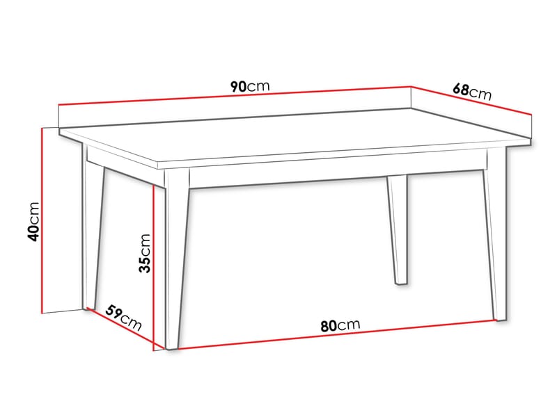 Zeylor Soffbord 90 cm - Möbler - Vardagsrum - Soffbord & vardagsrumsbord - Soffbord