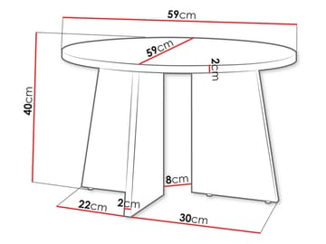 Zeyrin 59 cm Runt Soffbord i Valnöt - Brun - Möbler - Vardagsrum - Soffbord & vardagsrumsbord - Soffbord