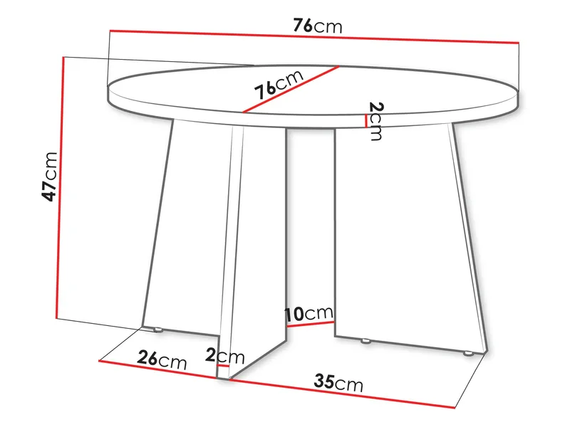 Zeyrin Soffbord 76 cm Rund - Brun - Möbler - Vardagsrum - Soffbord & vardagsrumsbord - Soffbord
