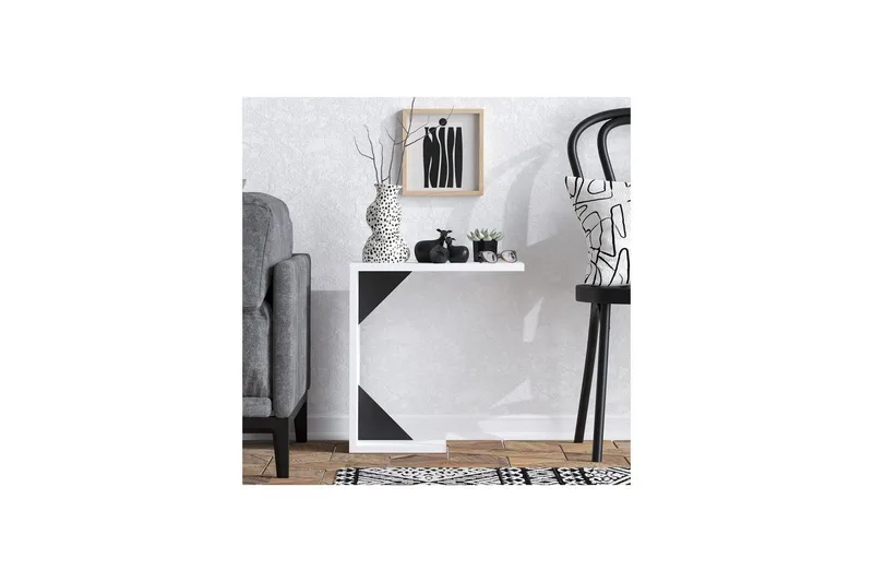 Zoey Sidobord 40 cm - Svart/Vit - Möbler - Vardagsrum - Soffbord & vardagsrumsbord - Brickbord