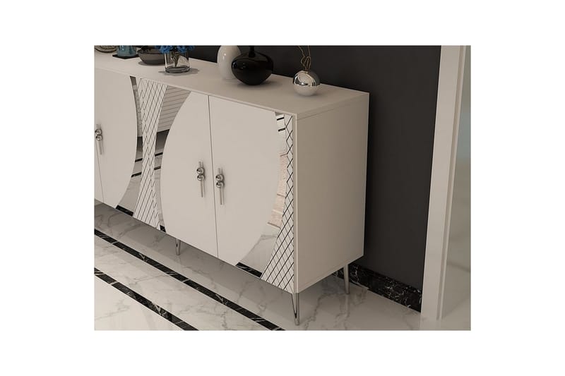 Zoman Konsollbord 150 cm - Vit/Silver - Möbler - Vardagsrum - Soffbord & vardagsrumsbord - Avlastningsbord & konsolbord