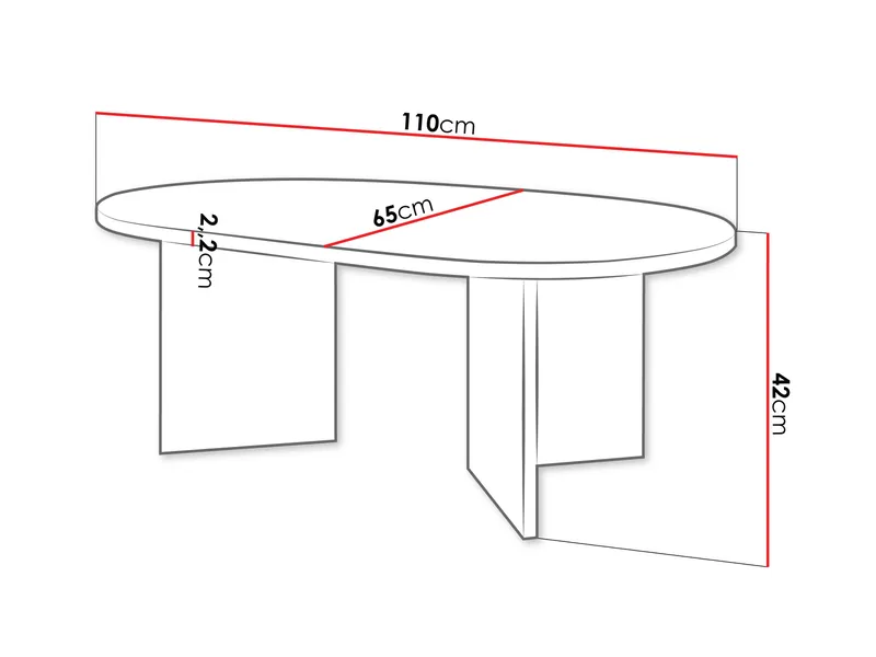 Zyleron Soffbord 110 cm - Ljusbrun - Möbler - Vardagsrum - Soffbord & vardagsrumsbord - Soffbord