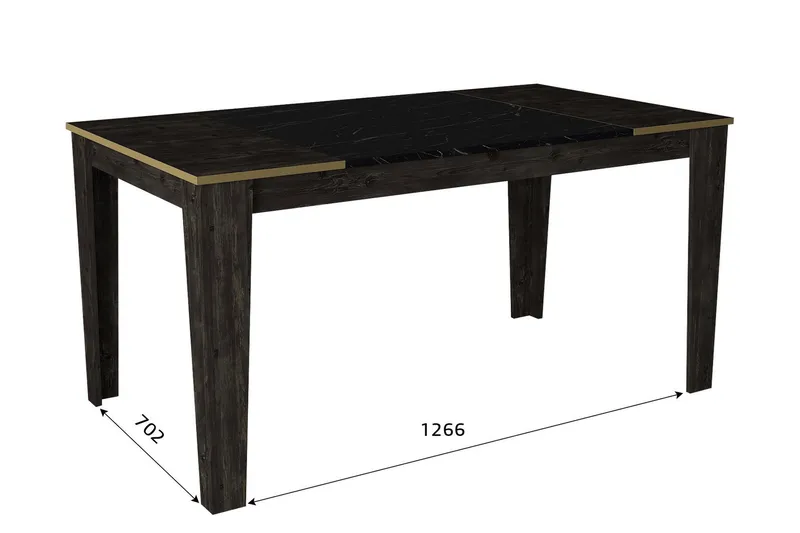 Veyron Möbelset För Vardagsrum - Svart/Guld - Möbler - Vardagsrum - Möbelset för vardagsrum