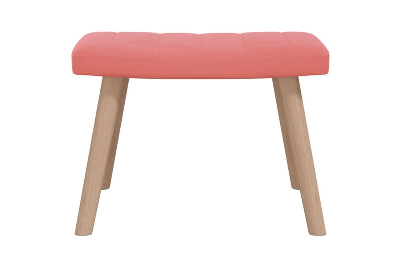 Vilstol med fotpall rosa sammet - Rosa - Möbler - Vardagsrum - Fåtöljer