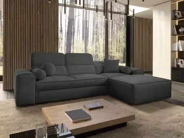 Vitoran 3-sits Bäddsoffa med Divan Högervänd - Antracit - Möbler - Vardagsrum - Bäddsoffor