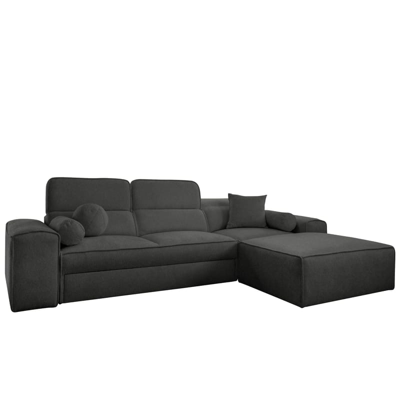 Vitoran 3-sits Bäddsoffa med Divan Högervänd, Antracit