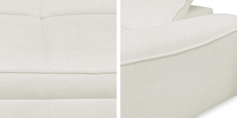 Vitoran 3-sits Bäddsoffa med Divan Högervänd - Ljusgrå - Möbler - Vardagsrum - Bäddsoffor