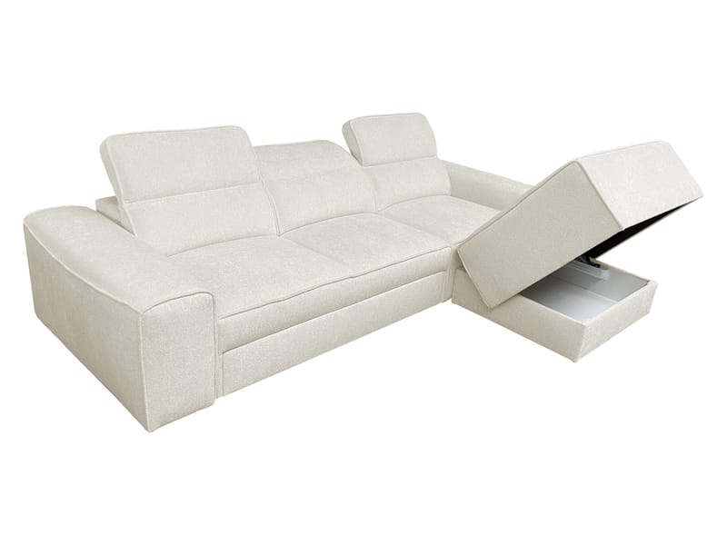 Vitoran 3-sits Bäddsoffa med Divan Högervänd - Ljusgrå - Möbler - Vardagsrum - Bäddsoffor