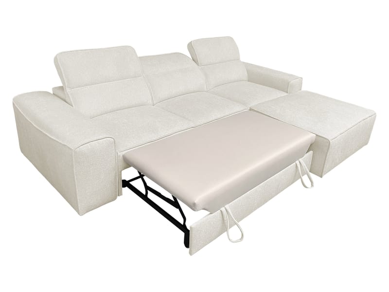 Vitoran 3-sits Bäddsoffa med Divan Högervänd - Ljusgrå - Möbler - Vardagsrum - Bäddsoffor
