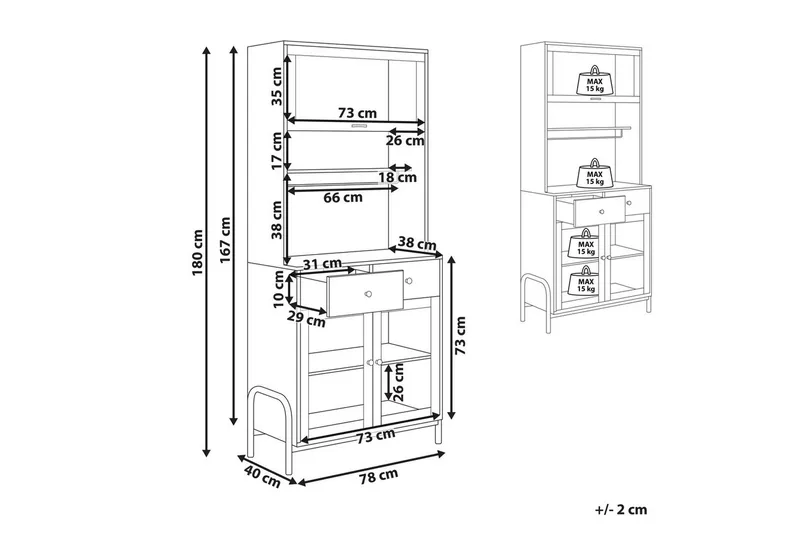 Vitrinskåp Parlin - Förvaring - Skåp - Vitrinskåp
