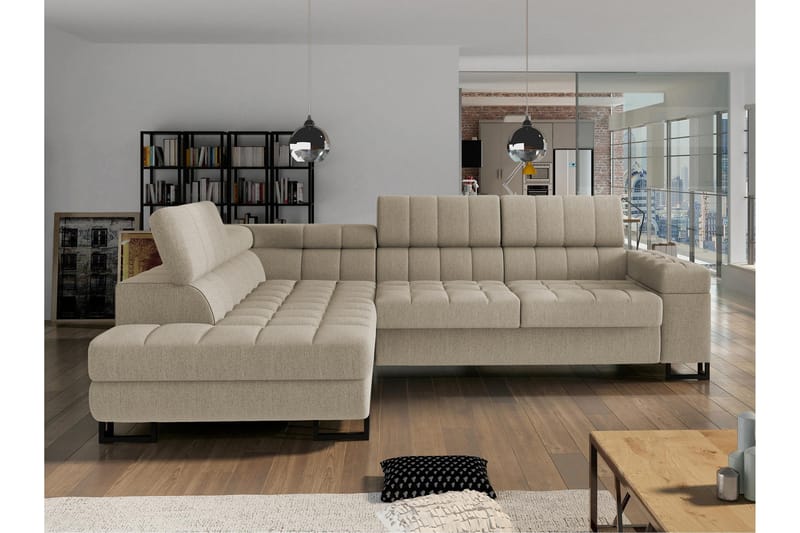 Warwick Bäddsoffa m. Schäslong 3-sits - Beige - Möbler - Vardagsrum - Bäddsoffor