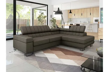 Warwick Bäddsoffa med Schäslong 3-sits - Brun - Möbler - Vardagsrum - Bäddsoffor