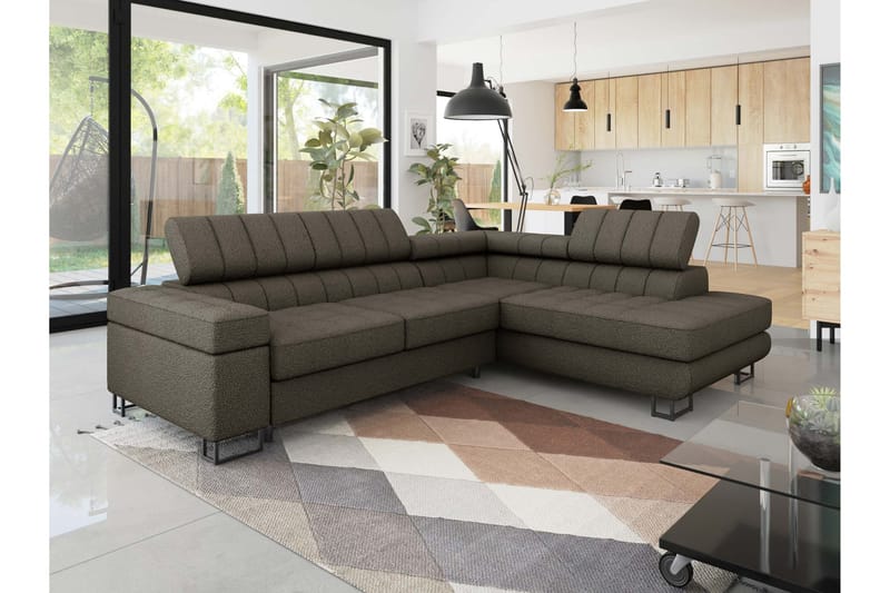 Warwick Bäddsoffa med Schäslong 3-sits - Brun - Möbler - Vardagsrum - Bäddsoffor