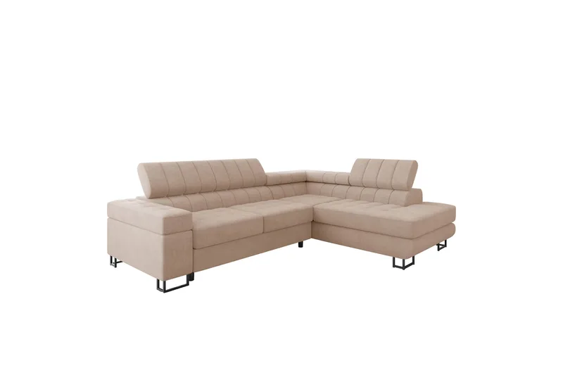 Warwick Bäddsoffa med Schäslong 3-sits, Rosa