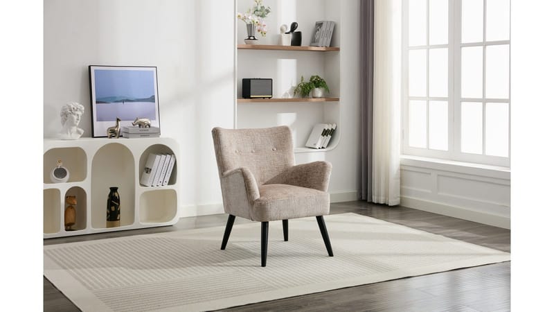 Zevani Fåtölj i bouclet - Biscuit Cream - Möbler - Vardagsrum - Fåtöljer