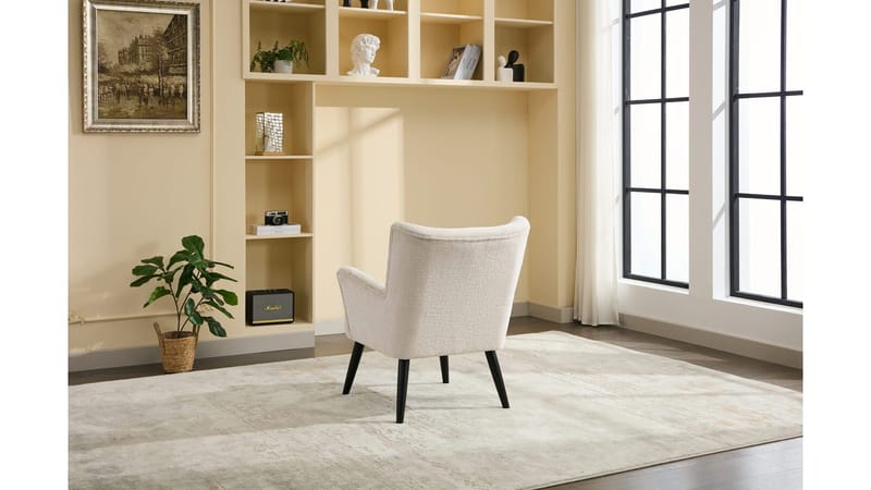 Zevani Fåtölj i bouclet - Cream - Möbler - Vardagsrum - Fåtöljer