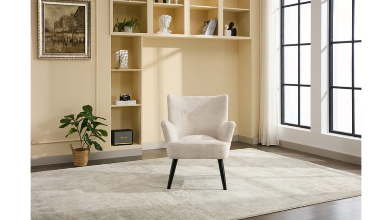 Zevani Fåtölj i bouclet - Cream - Möbler - Vardagsrum - Fåtöljer