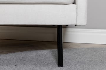 Zoom Modern Fåtölj i Tyg med Metallben - Vit - Möbler - Vardagsrum - Fåtöljer