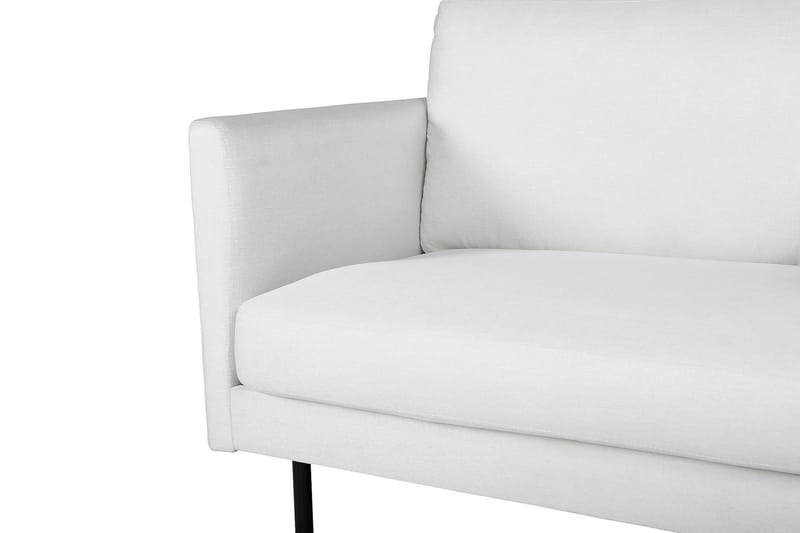Zoom Modern Fåtölj i Tyg med Metallben - Vit - Möbler - Vardagsrum - Fåtöljer