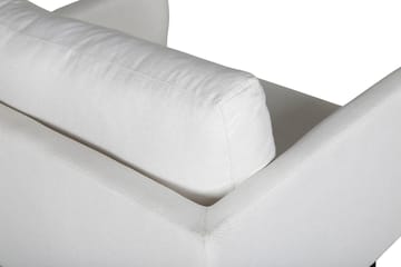 Zoom Modern Fåtölj i Tyg med Metallben - Vit - Möbler - Vardagsrum - Fåtöljer