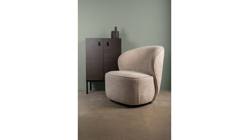 Zorevi Fåtölj med snurrfunktion i tyg - Beige - Möbler - Vardagsrum - Fåtöljer