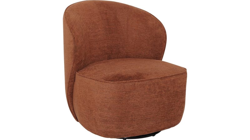 Zorevi Fåtölj med snurrfunktion i tyg, Rostbrun