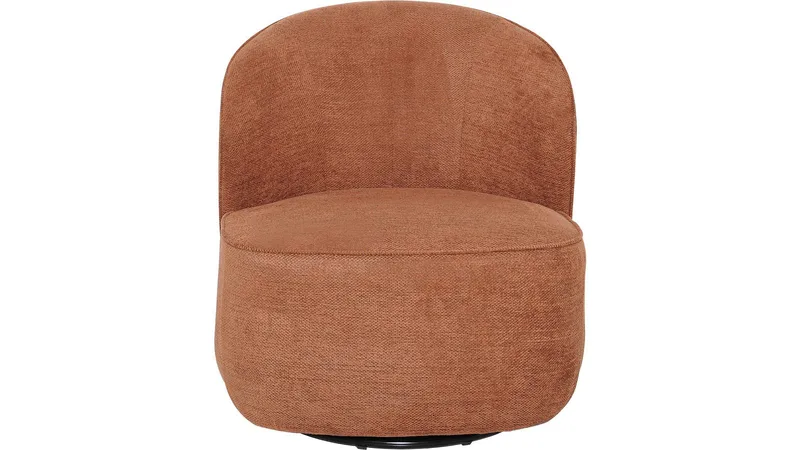 Zorevi Fåtölj med snurrfunktion i tyg - Rostbrun - Möbler - Vardagsrum - Fåtöljer