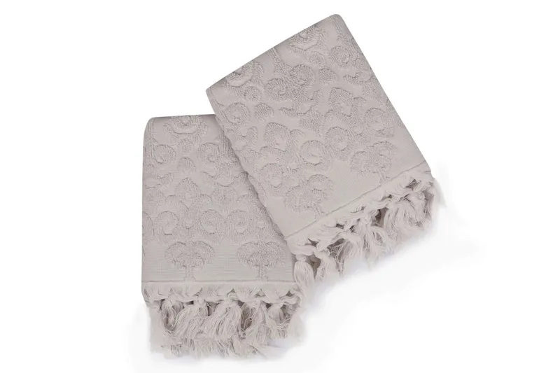 aheser Handduk 50x90 cm 2-pack - Grålila - Textilier & mattor - Badrumstextilier - Handduk