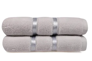 Ashburton Handduk 2-pack - Ljusgrå - Textilier & mattor - Badrumstextilier - Handduk