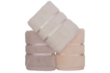 Ashburton Handduk 3-pack - Ljusgul/Lila/Laxrosa - Textilier & mattor - Badrumstextilier - Handduk