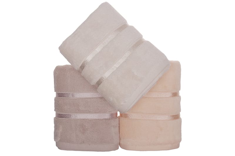 Ashburton Handduk 3-pack - Ljusgul/Lila/Laxrosa - Textilier & mattor - Badrumstextilier - Handduk