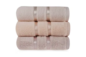 Ashburton Handduk 3-pack - Ljusgul/Lila/Laxrosa - Textilier & mattor - Badrumstextilier - Handduk