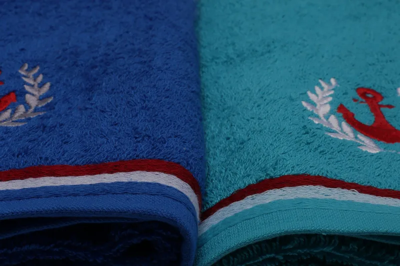 Ashburton Handduk 4-pack - Röd/Grå/Turkos/Blå - Textilier & mattor - Badrumstextilier - Handduk