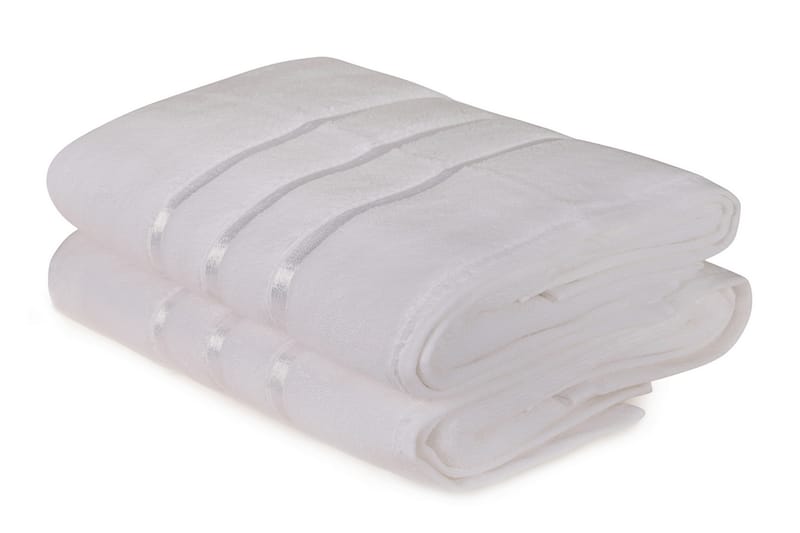 DENBIGH Badhandduk 2-pack Vit - Textilier & mattor - Badrumstextilier - Badlakan & badhandduk