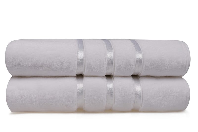 DENBIGH Badhandduk 2-pack Vit - Textilier & mattor - Badrumstextilier - Badlakan & badhandduk