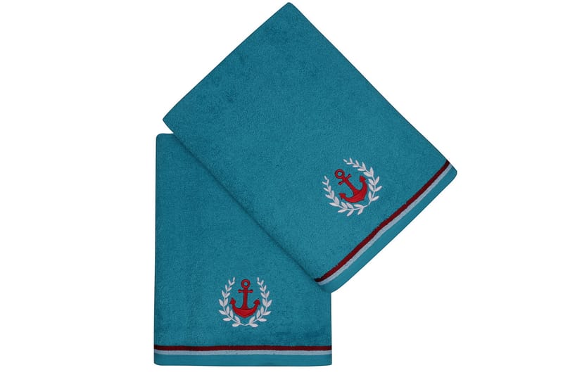 DENBIGH Badhandduk 2-pack Turkos - Textilier & mattor - Badrumstextilier - Badlakan & badhandduk
