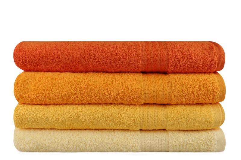 HOBBY Badhandduk 70x140 2-pack Gul/Orange - Textilier & mattor - Badrumstextilier - Badlakan & badhandduk