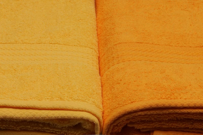 HOBBY Badhandduk 70x140 2-pack Gul/Orange - Textilier & mattor - Badrumstextilier - Badlakan & badhandduk